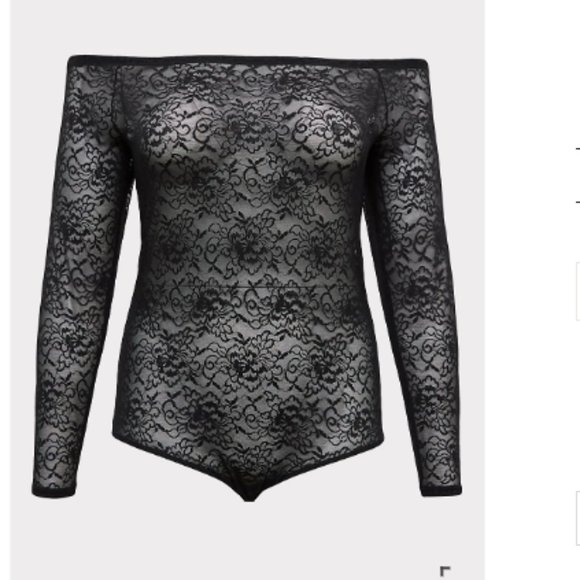 torrid Other - NWT Black lace off shoulder bodysuit